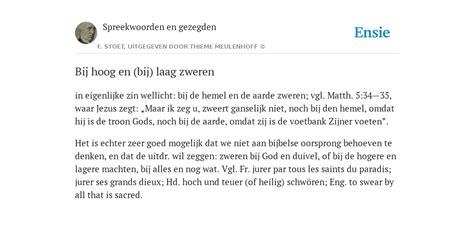 Spreekwoorden met zweren .